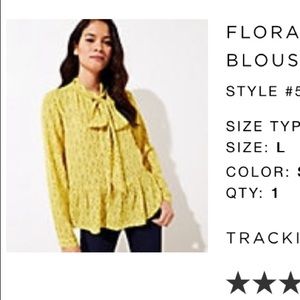 Yellow high low blouse with tie neck